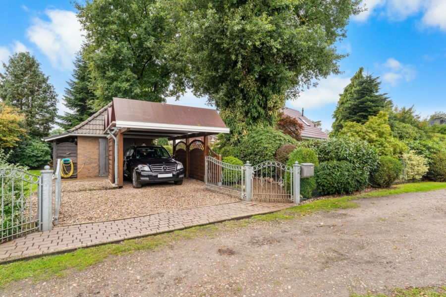 Zufahrt mit Carport